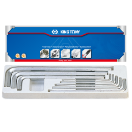 COFFRET DE 8 CLES MALES 6 PANS EXTRA LONGUES