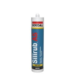 SILICONE ACETIQUE 280ML SILIRUB AS BLANC- SOUDAL