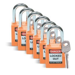 6 CADENAS CONSIGNATION ORG -6,35x88,5MMx1CL-BRADY