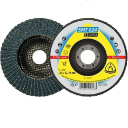 DISQUE A LAMELLES-Ø 125MM-GRAIN 120-INOX-KLINGSPOR