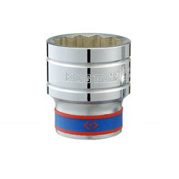 Douille courte chromée 1/2" 12p 24mm-KINGTONY