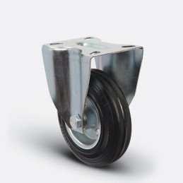 ROULETTE CAOUTCHOUC FIXE JANTE TOLE-150X40MM-EMES