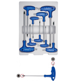 JEU DE 9 CLES MALES TORX EN L AVEC TROU-KINGTONY