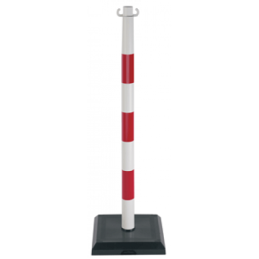 POTEAU SIGNALISATION PVC R-B SUR SOCLE - NOVAP