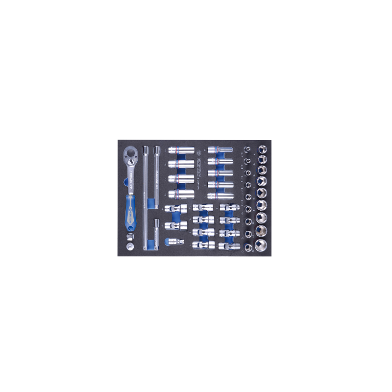 MODULE POUR SERVANTE 44PCS DOUILLE 3-8"+ACCESSOIRE