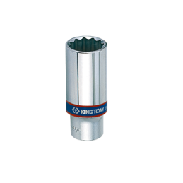 Douille longue chromée 3-8" 12 p 17mm-KINGTONY