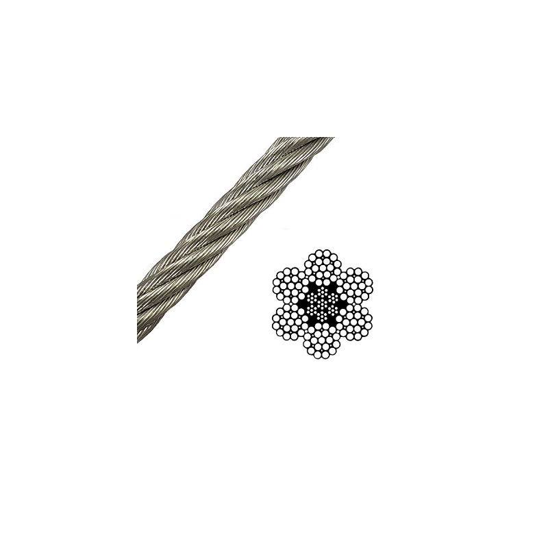CABLE ACIER GALVA -12 (7x19) TORON DE 120M -SANTO