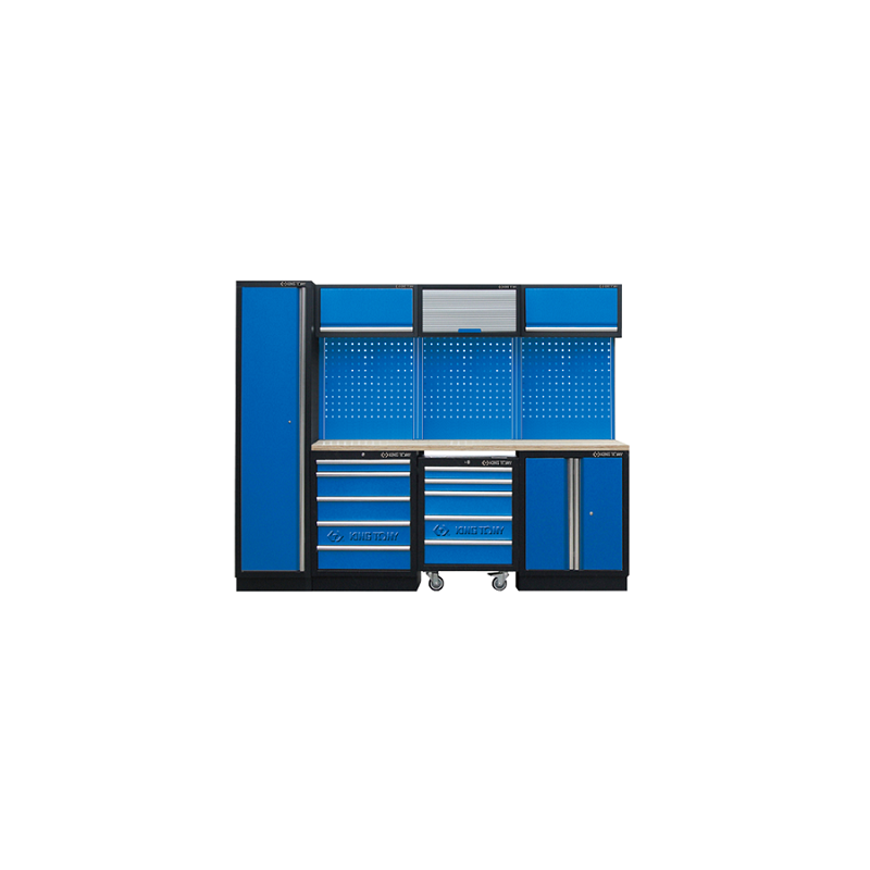 MOBILIER D'ATELIER 2640MM-17PCS-BLEU-KINGTONY