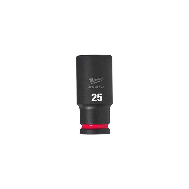 DOUILLE LONGUE A CHOC 1-2" 6P 25MM-MILWAUKEE