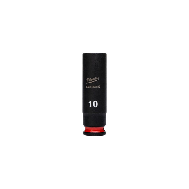 DOUILLE LONGUE A CHOC 1-4" 6P 10MM-MILWAUKEE