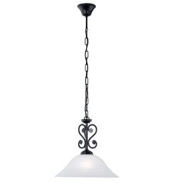 LUSTRE MURCIA CHAINE NOIR|ALABASTER BLANC-EGLO