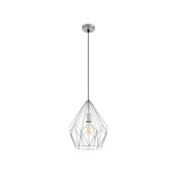 LUSTRE CARLTON FORME DIAMANT ARGENT-EGLO