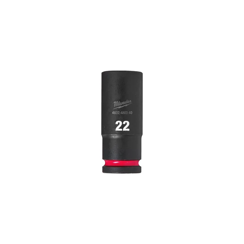 DOUILLE LONGUE A CHOC 1-2" 6P 22MM-MILWAUKEE